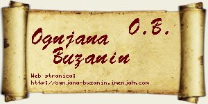 Ognjana Bužanin vizit kartica